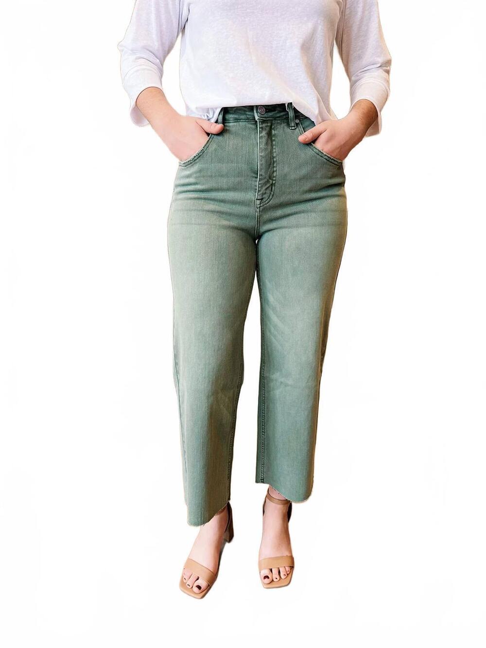 NEW BAYEAS larissa high rise wide leg in olive